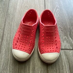 Native Shoes Kids Red and White Sneakers